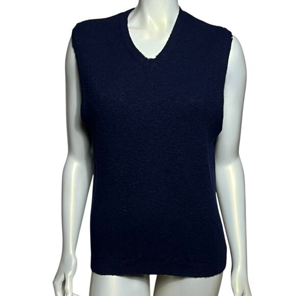 Daniel Cremieux Collection 100% Alpaca Navy Sweater Vest Medium Made in Peru - Picture 7 of 7